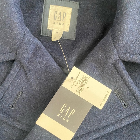 NWT Gapkids Blue Wool Peacoat size M - Picture 3 of 3